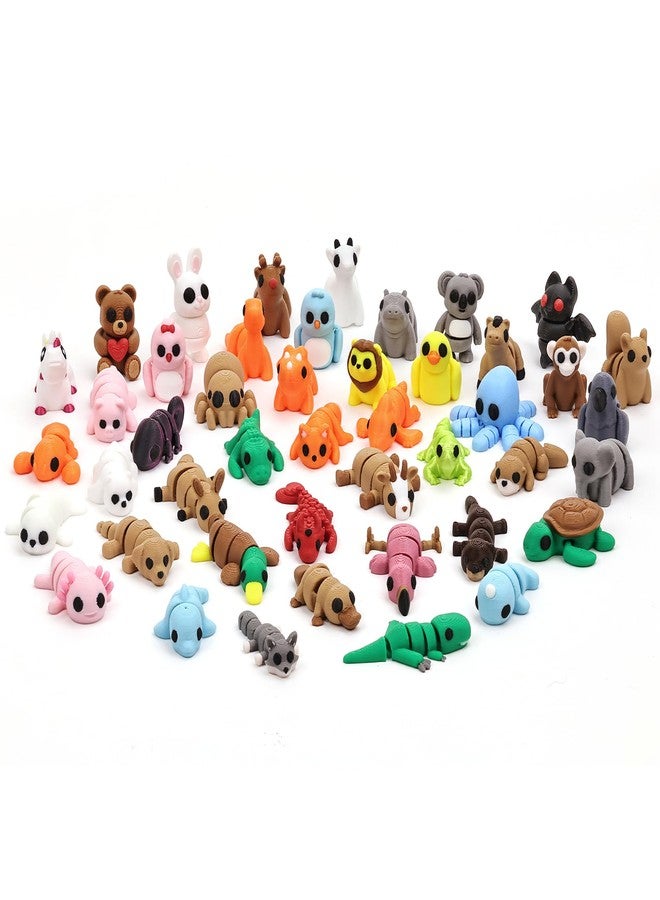 FUNKY STORE 45 pcs Animal Figurines, 3D Printed Animal Figurines Set, Articulated, Goodie Bag Stuffers, Party Favors, Classroom Rewards, Office Desk Pets, Valentines Days Gift, Easter - Image 1